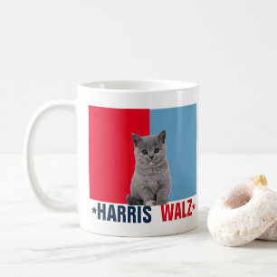 Harris Walz 2024 offensichtlich Red Blue Kaffeetasse
