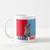 Harris Walz 2024 offensichtlich Red Blue Kaffeetasse (Links)