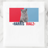 Harris Walz 2024 offensichtlich Red Blue Rechteckiger Aufkleber (Tasche)