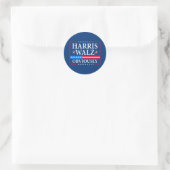 Harris Walz 2024 offensichtlich Runder Aufkleber (Tasche)