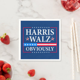 Harris Walz 2024 offensichtlich Serviette
