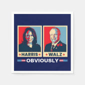 Harris Walz 2024 offensichtlich Serviette (Vorderseite)