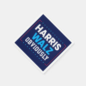 Harris Walz 2024 offensichtlich Serviette (Ecke)