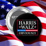 Harris Walz 2024 offensichtlich | Tim Walz Button<br><div class="desc">Harris Walz 2024 offensichtlich</div>