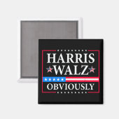 Harris Walz 2024 offensichtlich | Tim Walz Magnet (Vorderseite/Rückseite)
