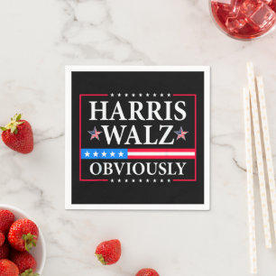 Harris Walz 2024 offensichtlich Tim Walz Serviette