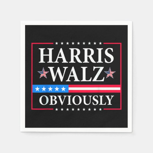 Harris Walz 2024 offensichtlich | Tim Walz Serviette (Vorderseite)