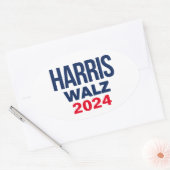 HARRIS WALZ 2024 OVALER AUFKLEBER (Umschlag)