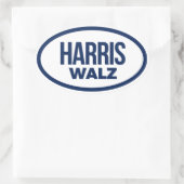 HARRIS WALZ 2024 OVALER AUFKLEBER (Tasche)