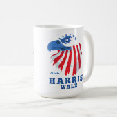 Harris Walz 2024 Party-Wahl Kaffeetasse (VorderseiteRechts)
