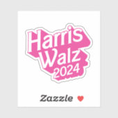 Harris Walz 2024 Pink Aufkleber (Blatt)