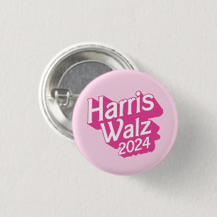 Harris Walz 2024 Pink Button