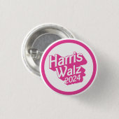 Harris Walz 2024 Pink Button (Vorne & Hinten)