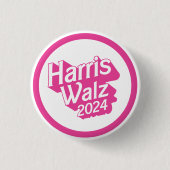 Harris Walz 2024 Pink Button (Vorderseite)