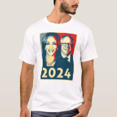 Harris Walz 2024 Poster T-Shirt (Vorderseite)