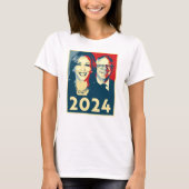 Harris Walz 2024 Poster T-Shirt (Vorderseite)