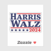 Harris Walz 2024 Präsident Aufkleber (Blatt)