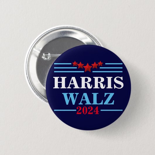 Harris Walz 2024 Präsident - Tim Walz Button (Vorne & Hinten)