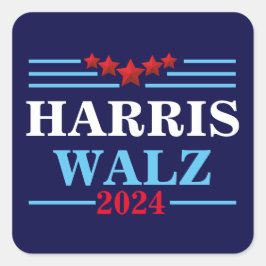 Harris Walz 2024 Präsident - Tim Walz Quadratischer Aufkleber