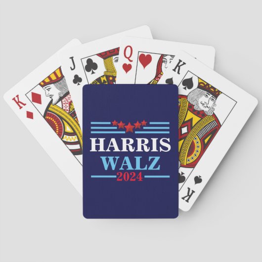Harris Walz 2024 Präsident - Tim Walz Spielkarten (Rückseite)
