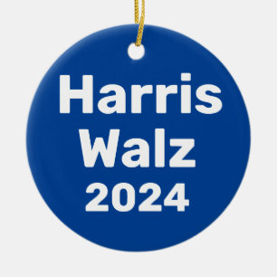 Harris / Walz 2024 Präsidentschaftskampagne Keramik Ornament