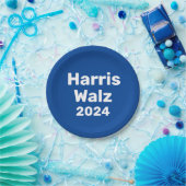 Harris / Walz 2024 Präsidentschaftskampagne Pappteller (Party)