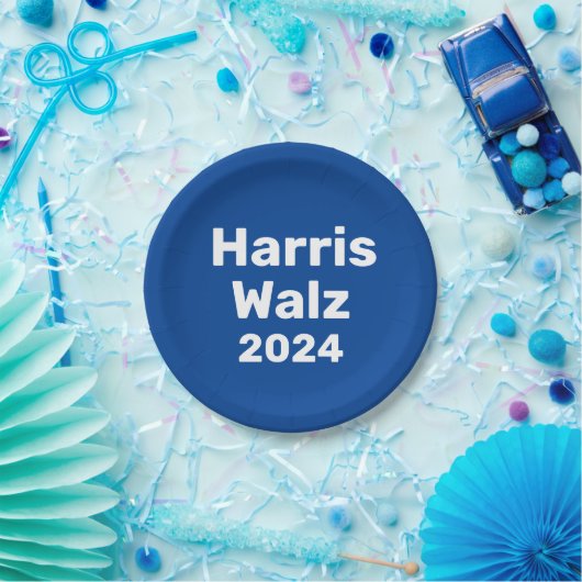 Harris / Walz 2024 Präsidentschaftskampagne Pappteller (Party)