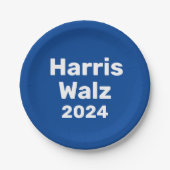Harris / Walz 2024 Präsidentschaftskampagne Pappteller (Vorderseite)