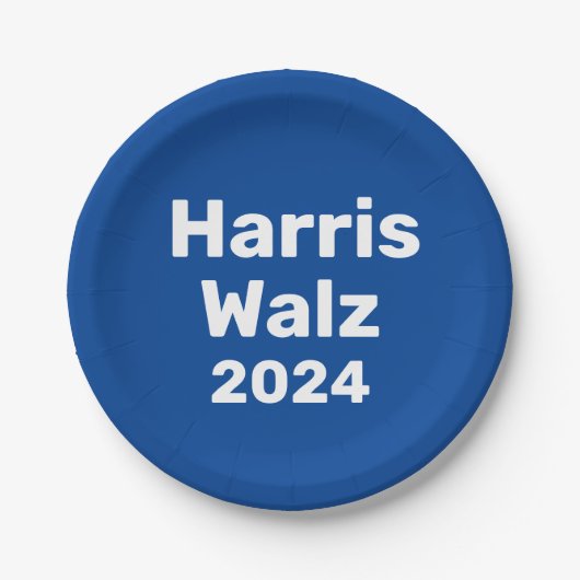 Harris / Walz 2024 Präsidentschaftskampagne Pappteller (Vorderseite)