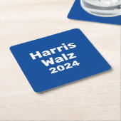 Harris / Walz 2024 Präsidentschaftskampagne Rechteckiger Pappuntersetzer (angewinkelt)