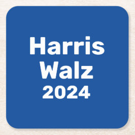 Harris / Walz 2024 Präsidentschaftskampagne Rechteckiger Pappuntersetzer