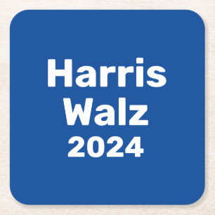 Harris / Walz 2024 Präsidentschaftskampagne Rechteckiger Pappuntersetzer