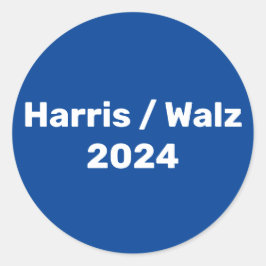 Harris / Walz 2024 Präsidentschaftskampagne Runder Aufkleber