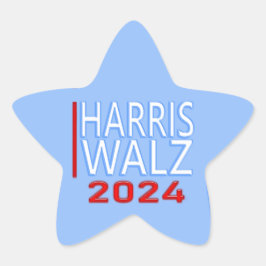 Harris Walz 2024 Präsidentschaftswahl Star Sticke Stern-Aufkleber