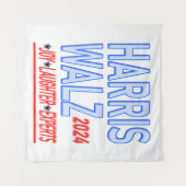 Harris Walz 2024 Präsidentschaftswahlmittel Wandteppich (Vorderseite (Horizontal))