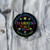 Harris Walz 2024 Pride Custom Election Political Button (Beispiel)