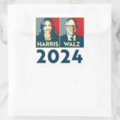 Harris Walz 2024 Quadratischer Aufkleber (Tasche)