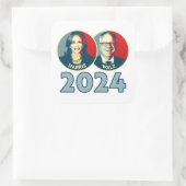 Harris Walz 2024 Quadratischer Aufkleber (Tasche)