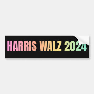 Harris Walz 2024 Rainbow Autoaufkleber