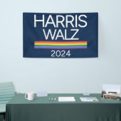 Harris Walz 2024 Rainbow LGBTQ Pride Flag Banner (Messeveranstaltung)