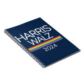 Harris Walz 2024 Rainbow LGBTQ Pride Flag Notizblock (Rechte Seite)
