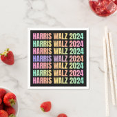 Harris Walz 2024 Rainbow Serviette (Beispiel)