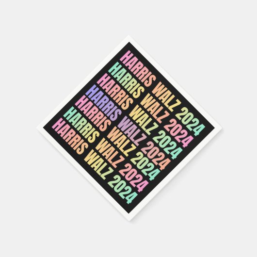 Harris Walz 2024 Rainbow Serviette (Ecke)