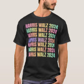 Harris Walz 2024 Rainbow T-Shirt (Vorderseite)