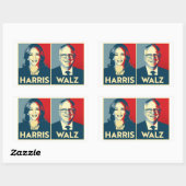 Harris Walz 2024 Rechteckiger Aufkleber (Blatt)