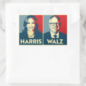 Harris Walz 2024 Rechteckiger Aufkleber (Tasche)