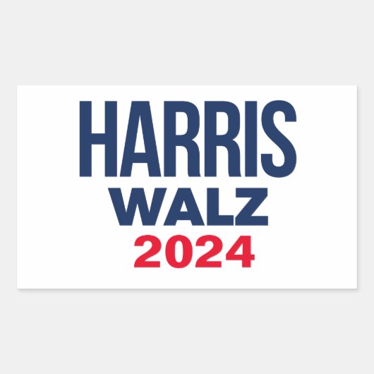 HARRIS WALZ 2024 RECHTECKIGER AUFKLEBER (Vorderseite)