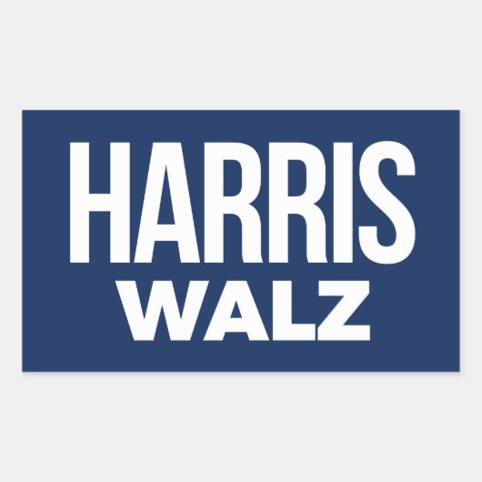 Harris Walz 2024 Rechteckiger Aufkleber (Vorderseite)