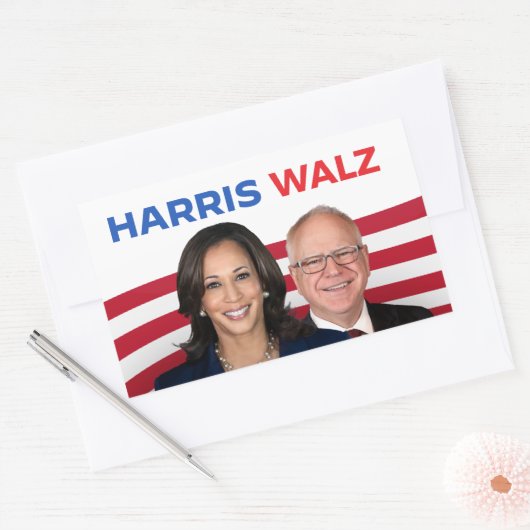 Harris Walz 2024 Rechteckiger Aufkleber (Umschlag)