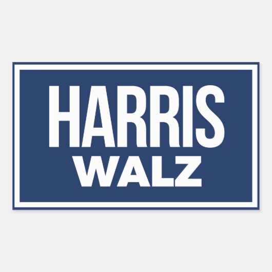 Harris Walz 2024 Rechteckiger Aufkleber (Vorderseite)